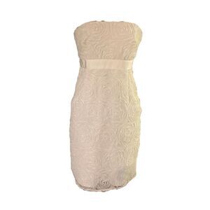 Ann Taylor | White Floral Lace Strapless Dress